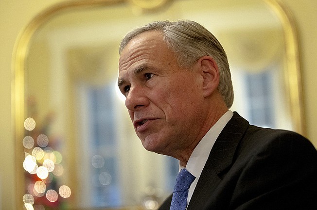 In this Dec. 6, 2018, file photo, Texas Republican Gov. Greg Abbott speaks during an interview at the Texas Governor's Mansion in Austin. Lawmakers in Texas say a new legislative session will test whether Republicans' rocky 2018 will soften one of the most hard-right statehouses in the country. The Texas Legislature returns to work Tuesday, Jan. 8, 2019. (Nick Wagner/Austin American-Statesman via AP, File)