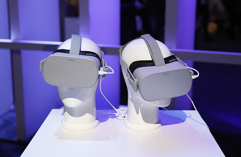 Oculus VR headsets are on display at CES International, Tuesday, Jan. 8, 2019, in Las Vegas. (AP Photo/John Locher)