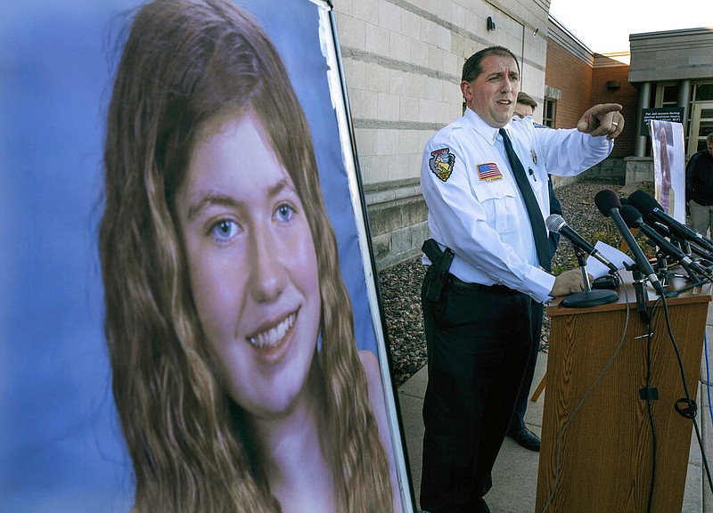 In this Oct. 17, 2018, file photo, Barron County Sheriff Chris Fitzgerald speaks during a news conference about 13-year-old Jayme Closs who has been missing since her parents were found dead in their home in Barron, Wis. The northwest Wisconsin girl who went missing in October after her parents were killed has been found alive, authorities said Thursday, Jan. 10, 2019.