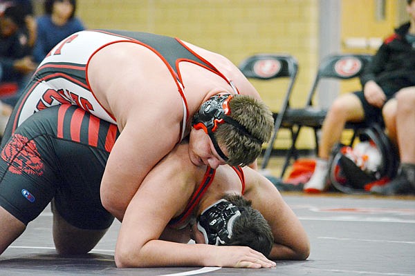 Mathias Wieberg and the Jefferson City Jays will host the Helias Crusaders in their annual wrestling dual tonight at Fleming Fieldhouse.