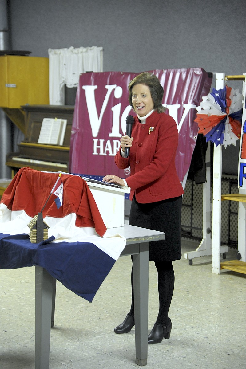 <p>Democrat photo/Michelle Brooks</p><p>U.S. Rep. Vicky Hartzler (R-Harrisonville) was the guest speaker Feb. 2 at the Moniteau County Republicans Lincoln Day Dinner at Centennial Hall.</p>