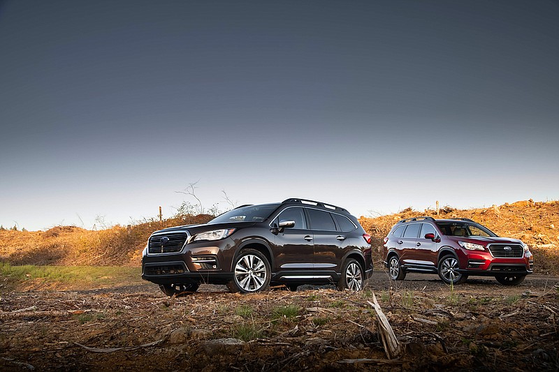 The 2019 Subaru Ascent Touring is seen at left, and the 2019 Ascent Limited is at right. (Photo courtesy of Subaru)