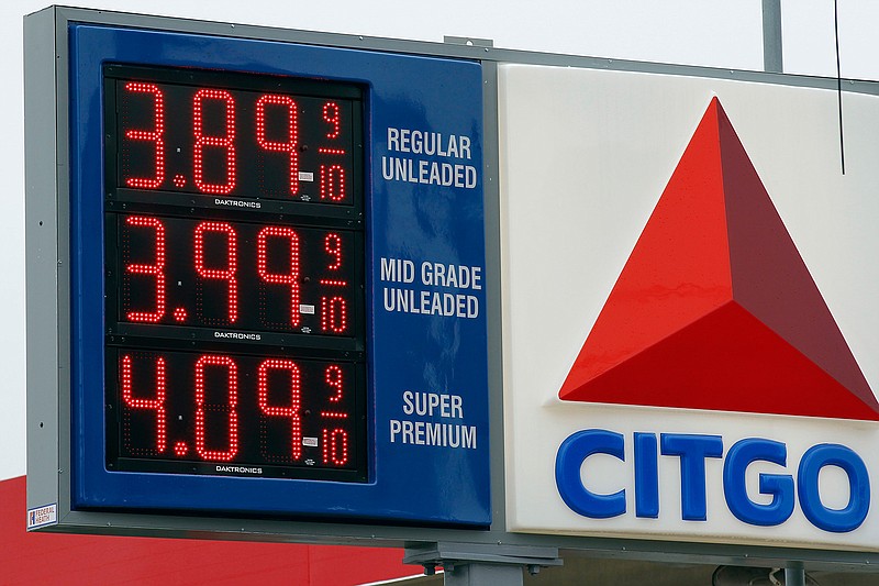 In this Feb. 24, 2012 file photo, gas prices are posted at the Citgo gas station in Philadelphia. U.S. refiners like Citgo are among the few customers paying cash for Venezuelan crude. Oil shipments to Venezuela's other big customers, China and Russia, are usually taken as repayment for billions of dollars in debt. So the cash from Citgo has become a lifeline over the past two years as Venezuela's oil output has plummeted amid chronic underinvestment in PDVSA and oil prices have dropped from historic highs. (AP Photo/Alex Brandon, File)