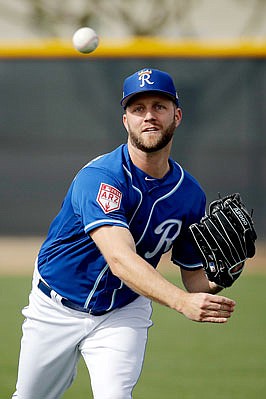 Royals pitcher Brad Boxberger throws during spring training Wednesday in Surprise, Ariz.