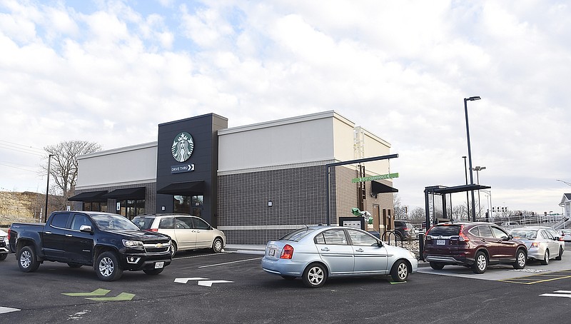 Jefferson City's first freestanding Starbucks opened Feb. 14, 2019, to a full parking lot and drive-thru line.