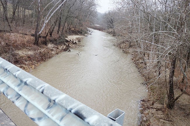 Crow's Fork creek is shown flooded. A meeting to organize the Missouri Water Resources Plan will be at 9 a.m. Thursday in Jefferson City.