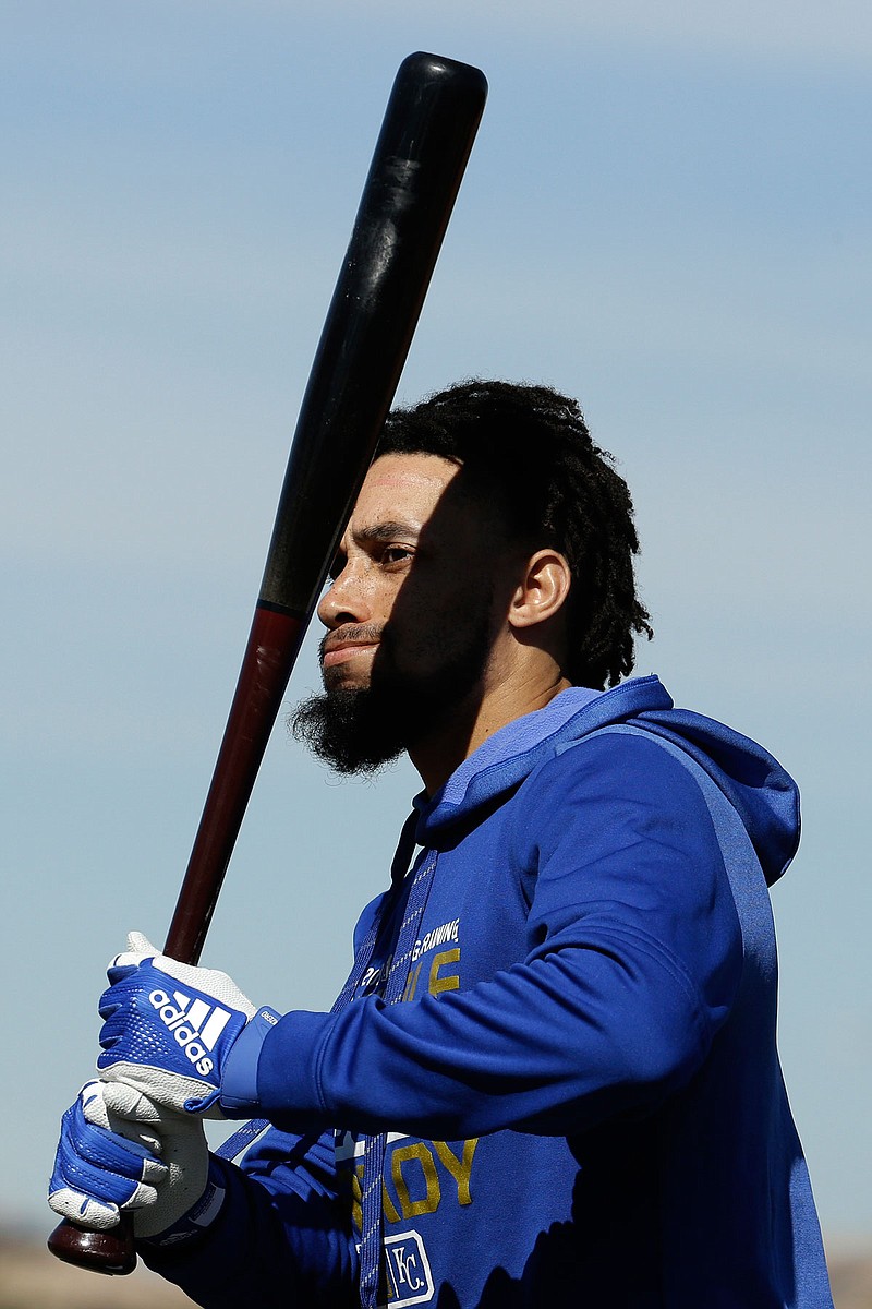 Royals outfielder Billy Hamilton waits to bat during spring training practice Wednesday in Surprise, Ariz.