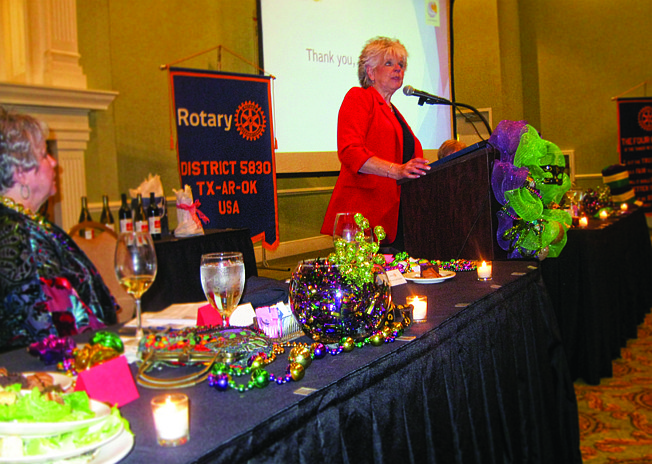 Ann Lee Hussey, a polio survivor who lives in Maine, spoke Saturday at the Rotary International District 5830's 2019 Foundation Dinner at Northridge Country Club.
