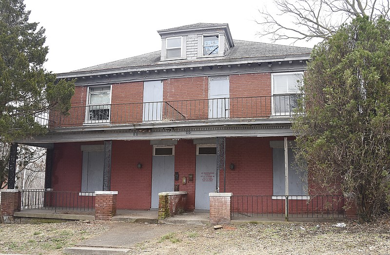 This March 2019 photo shows the street-facing side of the building that stands at 101 Jackson St. for which the Jefferson City Housing Authority is seeking redevelopment plans. 