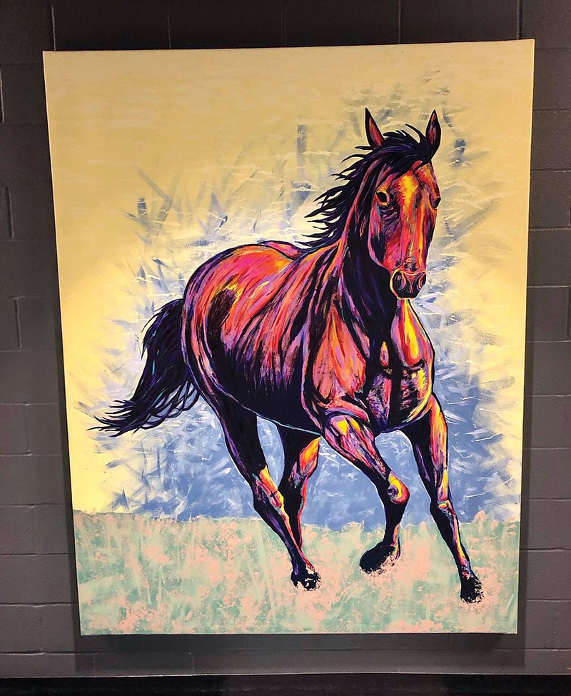 Red Lick Middle School students worked together to create a large painting of the school's mascot. (Submitted photo)
