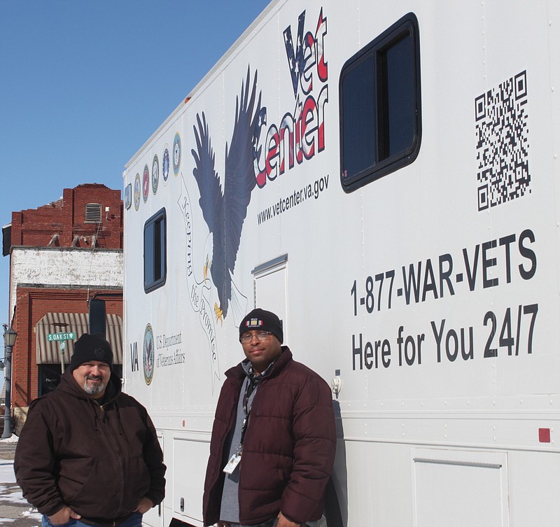 Lloyd Adams and Mark Johnson travel all over Missouri in their mobile Vet Center van to help veterans get access to benefits and many other health services.