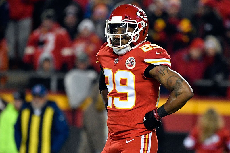 In this Dec. 13, 2018, file photo, Chiefs safety Eric Berry pauses during a game against the Chargers at Arrowhead Stadium in Kansas City. The Chiefs released Berry on Wednesday when free agency began.