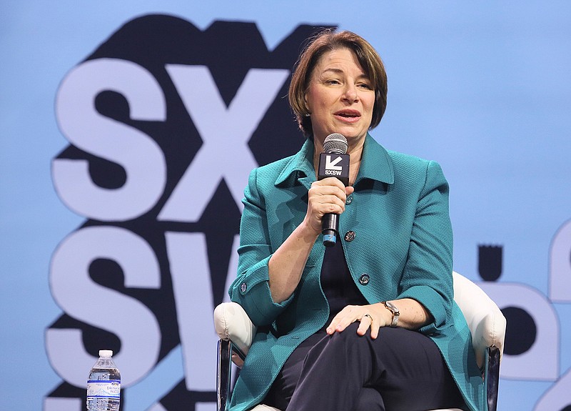 .S. Sen. Amy Klobuchar, D-Minn., takes part in a "Conversations About America's Future" program March 9,, 2019, during the South by Southwest Interactive Festival in Austin.