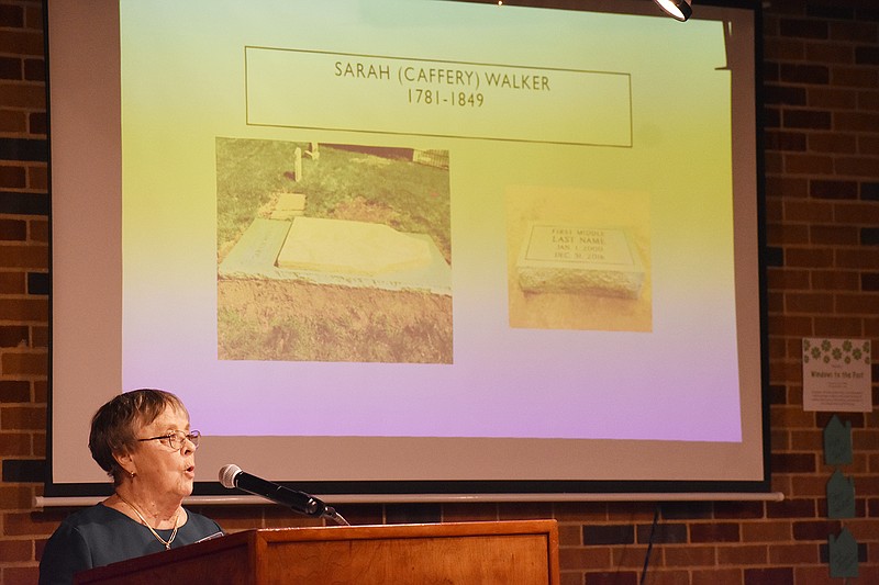 Nancy Thompson of the Historic City of Jefferson Board of Directors, gave the keynote speech at HCJ's annual meeting Sunday, held at Avenue HQ.