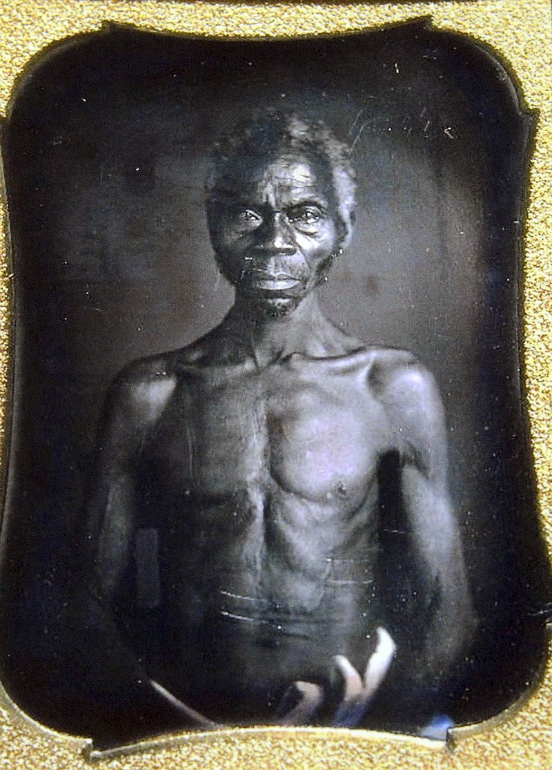 This July 17, 2018 copy photo shows a 1850 Daguerreotype of Renty, a South Carolina slave who Tamara Lanier, of Norwich, Conn., said is her family's patriarch. The portrait was commissioned by Harvard biologist Louis Agassiz, whose ideas were used to support the enslavement of Africans in the United States. Lanier filed a lawsuit on Wednesday, March 20, 2019, in Massachusetts state court, demanding that Harvard turn over the photo and pay damages. (Courtesy of Harvard University/The Norwich Bulletin via AP)