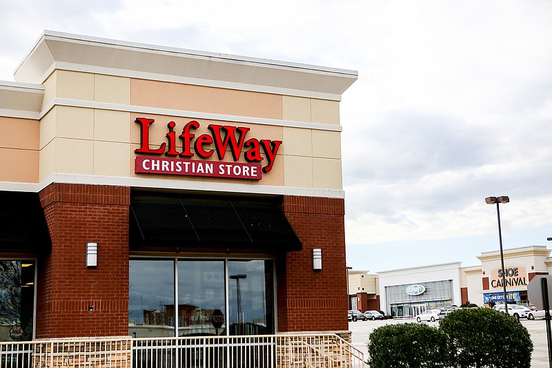 LifeWay Christian Store is seen Wednesday on St. Michael Drive in Texarkana, Texas. The store announced that it will be shutting down soon.