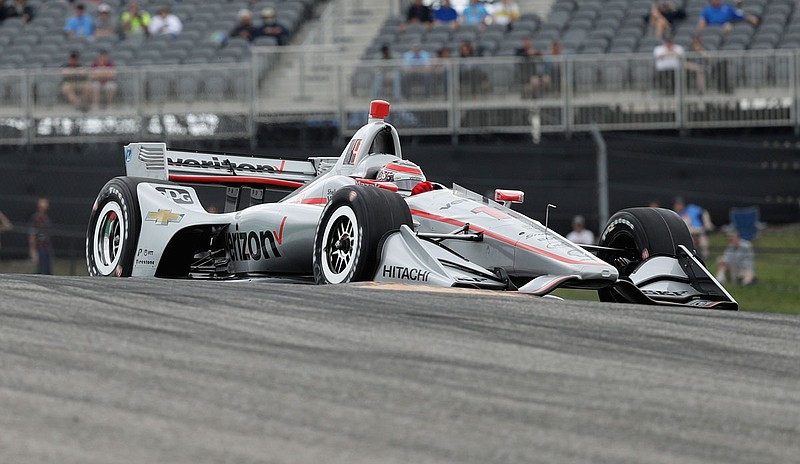 Will Power maneuver's his car during qualifying for the IndyCar Classic on Saturday in Austin, Texas.