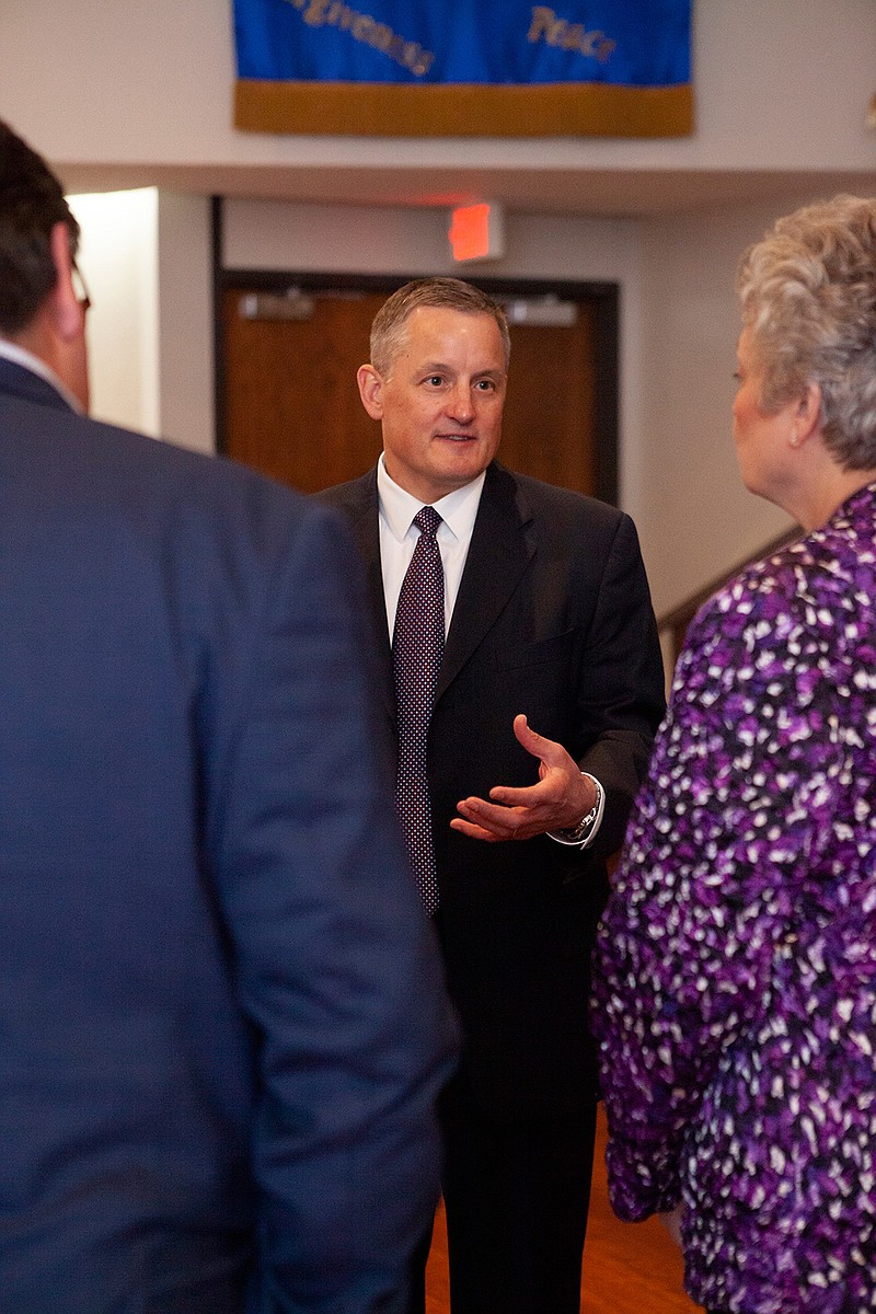 U.S. Rep. Bruce Westerman spoke Tuesday about Red River navigation through Southwest Arkansas during a Texarkana USA Chamber of Commerce luncheon. (Submitted photo)
