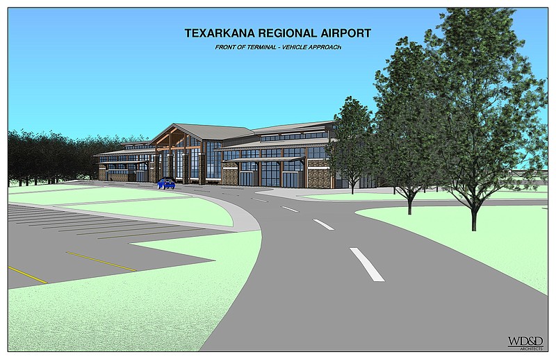 This artist's rendition shows the proposed design of the Texarkana Regional Airport passenger terminal. Construction is projected to start in 2020 on the 38,000-square-foot, $37 million building. It's forecast to take four or five years to complete.