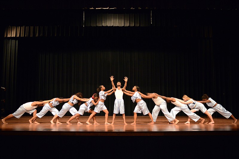 Sally Ince/News TribuneThe Lincoln Dance Troupe practice their routine during rehearsal Thursday March 28, 2019 for the upcoming "4U" concert at Lincoln University. 