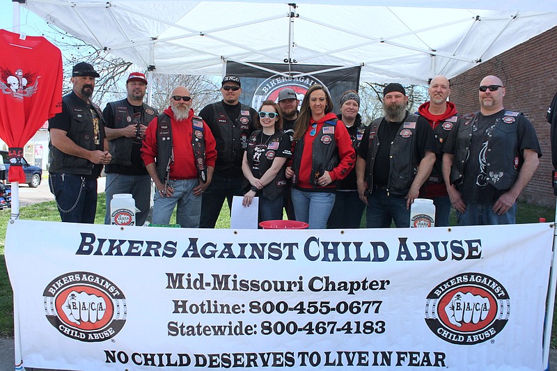 <p>Democrat photo/Liz Morales</p><p>Riders with Bikers Against Child Abuse visited California on April 6 to spread awareness of child abuse.</p>