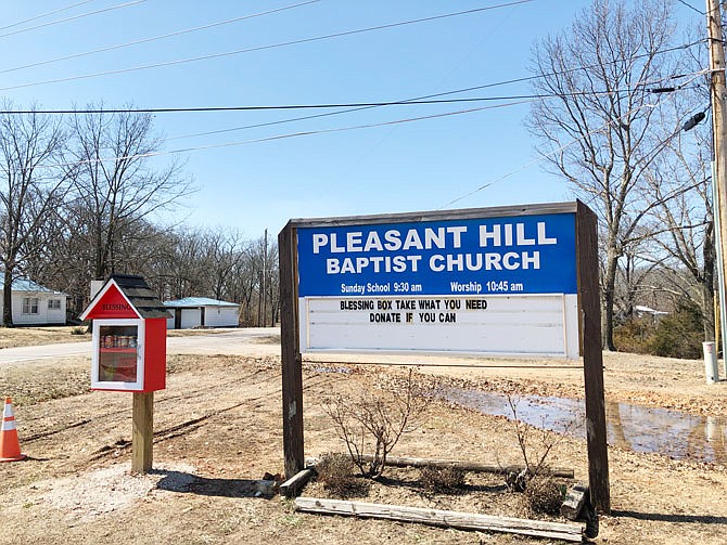Pleasant Hill Baptist Church, near Brazito, has had many donations come through its Blessing Box.