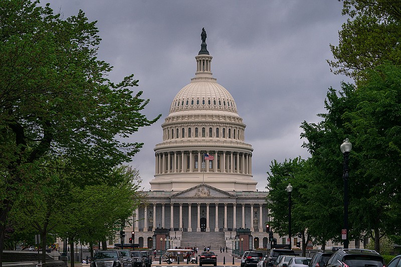 The Capitol is seen in Washington, Friday, April 19, 2019, the day after Attorney General William Barr released a redacted version of special counsel Robert Mueller's investigation into Russian interference in the 2016 U.S. election. The chairman of the House Judiciary Committee, Rep. Jerrold Nadler, D-N.Y., issued a subpoena Friday for the Mueller report as Congress escalates its investigation of President Donald Trump. (AP Photo/J. Scott Applewhite)