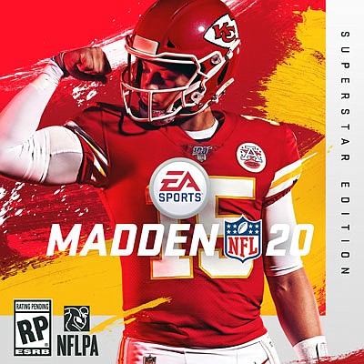 This image provided by EA Sports shows the cover of the Madden 20 video game featuring Chiefs quarterback Patrick Mahomes, which will be released in August.