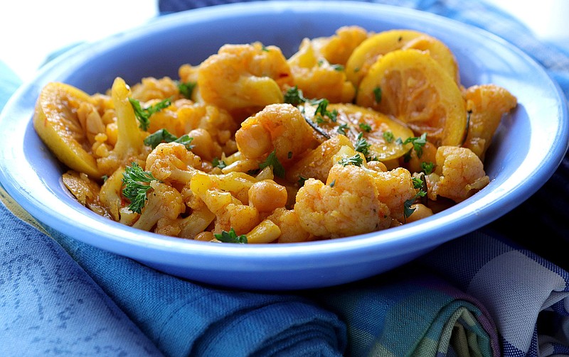 Marinated Chickpea and Cauliflower Salad, as seen on Wednesday, March 27, 2019. (Hillary Levin/St. Louis Post-Dispatch/TNS)