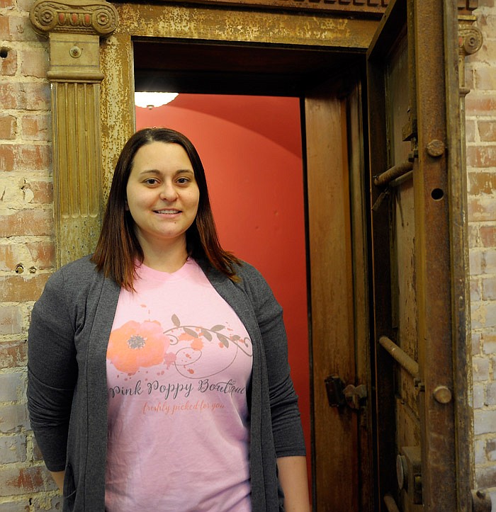 Business owner Kelsey Ott has transformed the old Centertown Bank into a boutique space for shoes, jewelry and clothing.