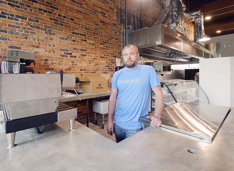 Ben Huhman, owner of The Grand Cafe, is working on the new High Rise Bakery at 118 E. High St. in Jefferson City.