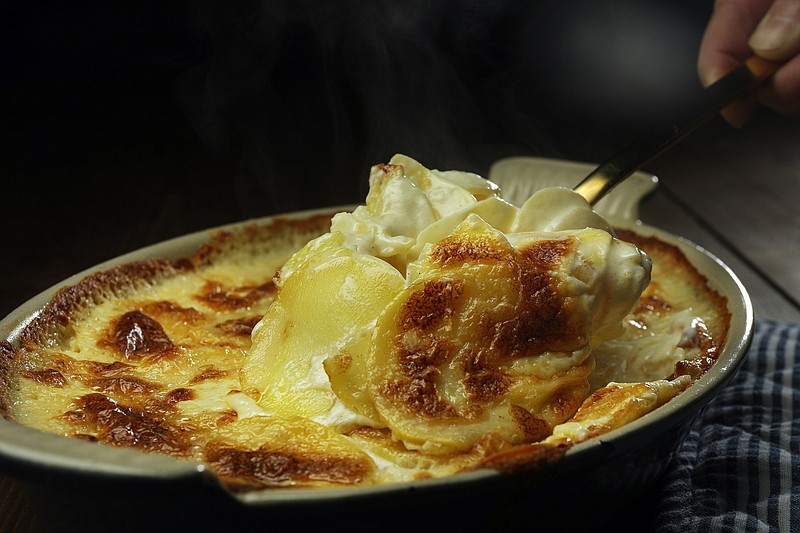 The ingredients for pommes dauphinoise come together on April 16, 2019. (Terrence Antonio James/Chicago Tribune/TNS)