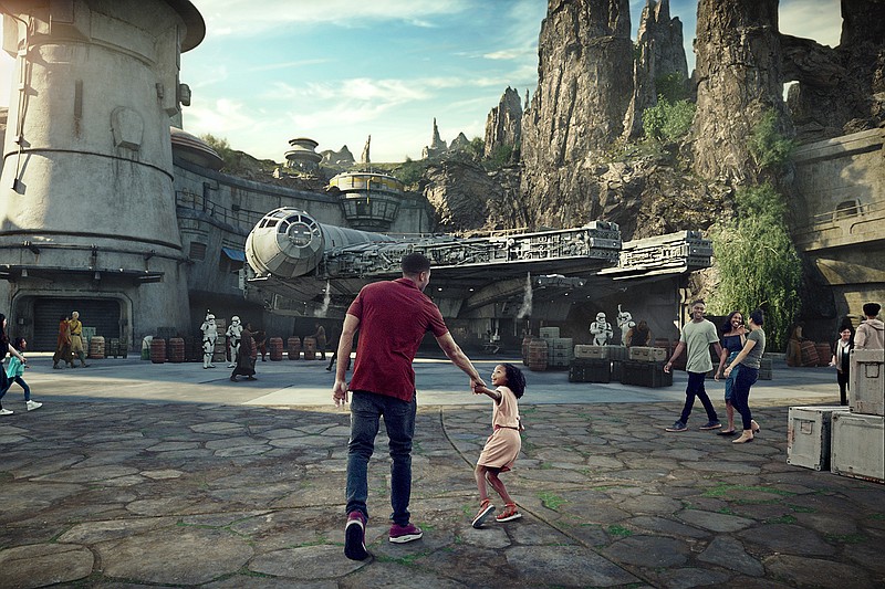 Star Wars: Galaxy's Edge will open May 31, 2019, at Disneyland Park in Anaheim, Calif., and August 29, 2019, at Disney's Hollywood Studios in Lake Buena Vista, Fla. Guests can become part of the story as they sample galactic food and beverages, explore an intriguing collection of merchant shops and take the controls of the most famous ship in the galaxy aboard Millennium Falcon: Smugglers Run. (Disney Parks/TNS)