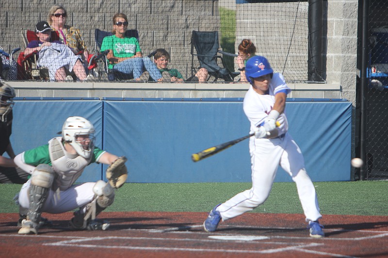 The California Pintos baseball team's season ended with a 12-1 loss to Blair Oaks at the district championship game May 14, 2019.