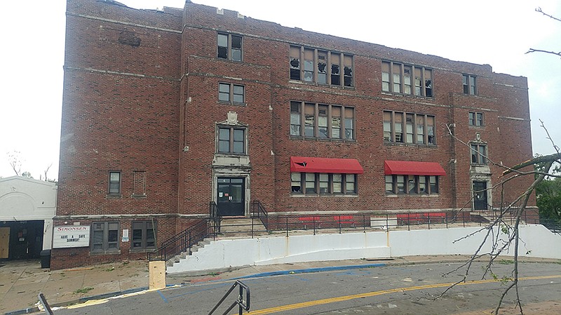 Simsonsen Ninth Grade Center sustained damage from the tornado that struck Jefferson City late Wednesday, May 22, 2019.