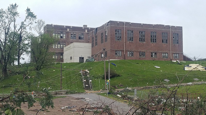 Simonsen 9th Grade Center suffered the most damage among Jefferson City Public Schools buildings from the tornado that hit Jefferson City on Wednesday, May 22, 2019.