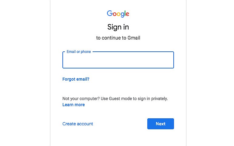 This screenshot shows the log-in page for Google's Gmail service. Jefferson City Public Schools officials said May 29, 2019, that they're notifying parents, guardians and former students that a district employee inappropriately transferred students' information to a personal Gmail account.