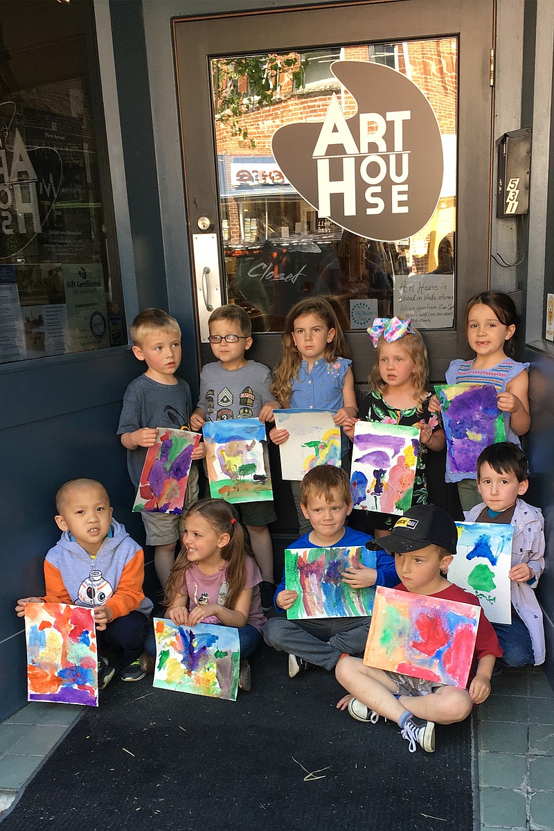 Fulton Preschool Association was recently awarded a grant from the Stafford Family Charitable Trust, enabling the preschool to take a walking field trip to Fulton's Art House on Court Street. Pictured are the children from the Monday/Wednesday/Friday afternoon class.