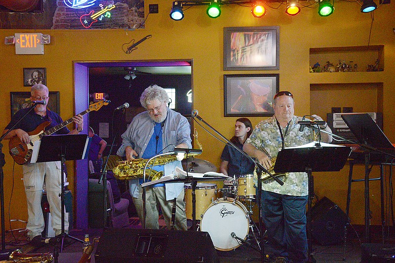 Musicians jam Thursday during the Jazz Forward Initiative hosted Jazz Jam at The Mission. The event was courtesy of the United Way of Central Missouri for tornado disaster relief. 