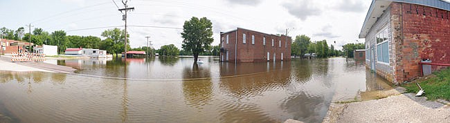 The lower part of Mokane is under water as the Missouri River continues to rise. The current predicted crest is 32.8 feet.