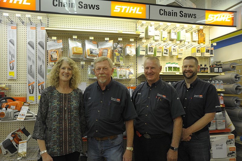 Hardware business owners Pat and Dan Sweet are closing to begin their retirement. Jason Wood and Charlie Reynolds are long-time employees.