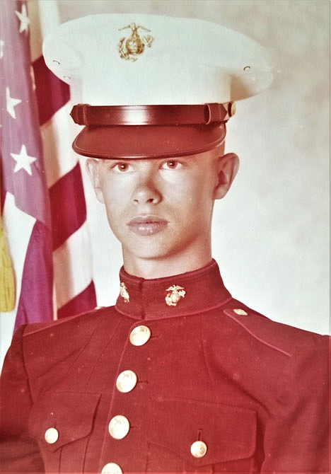 An 18-year-old Steve Diemler is pictured during his boot camp at the Marine Corps Recruit Depot in San Diego in 1973.