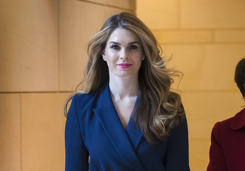 In this Feb. 27, 2018 photo, then-White House Communications Director Hope Hicks arrives to meet behind closed doors with the House Intelligence Committee, at the Capitol in Washington. Hicks has agreed to a closed-door interview with the House Judiciary Committee, according to two people familiar with the deal. 