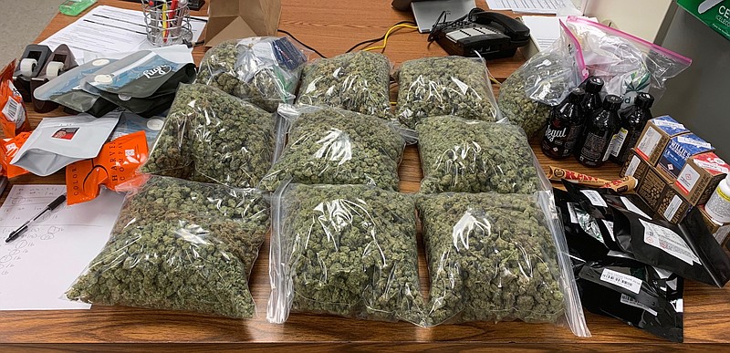 <p>(Submitted)</p><p>The Missouri State Highway Patrol seized more than 11 pounds of marijuana, plus 7.5 pounds of ‘marijuana-infused liquid,’ in a Monday traffic stop. Three were arrested.</p>