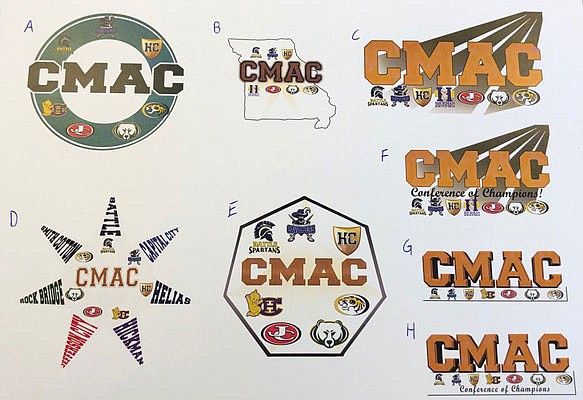Here are some of the possible logos for the Central Missouri Activities Conference, which will begin in the 2020-21 school year.