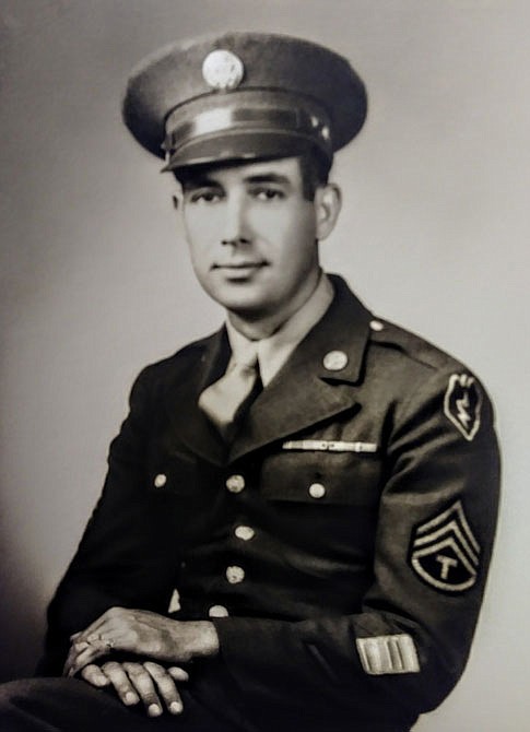 Elbert Payne was drafted into the U.S. Army in March 1942. After completing his basic training at Jefferson Barracks, he received further training as a medic while stationed in Hawaii.