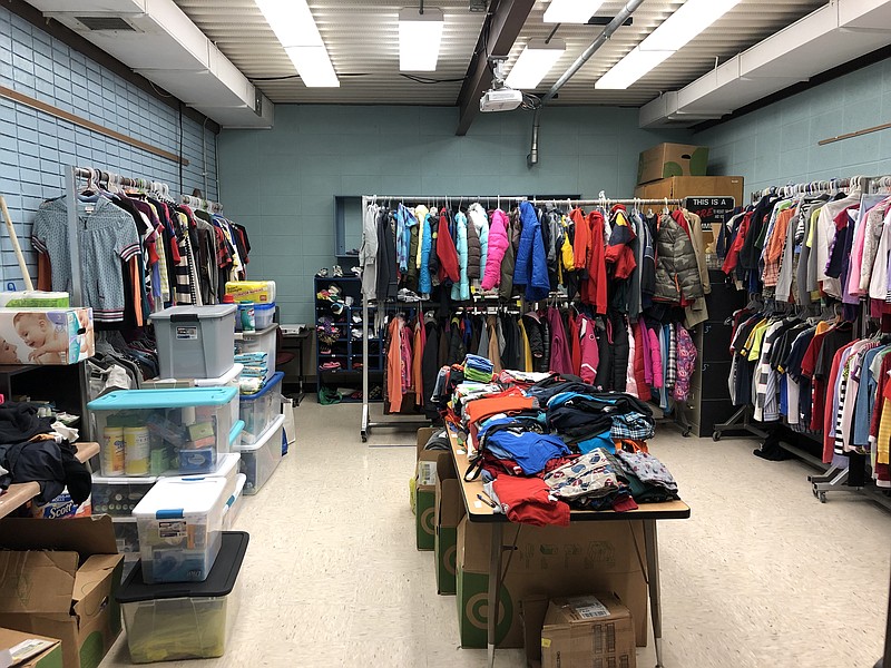 The caring closet at Eugene Elementary School has received numerous donations to supply families impacted by the May 22 tornado.