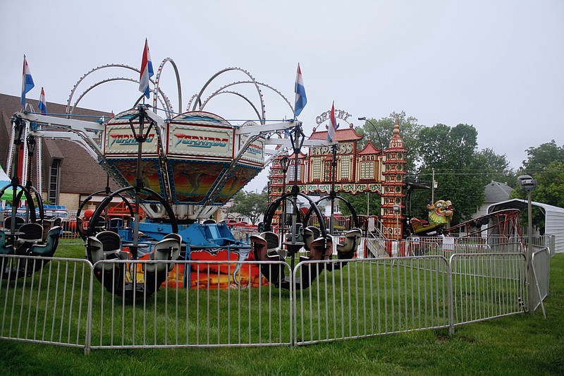 FILE: Carnival rides for the 2019 Fulton Street Fair are shown set up near the corner of Court and 7th streets.