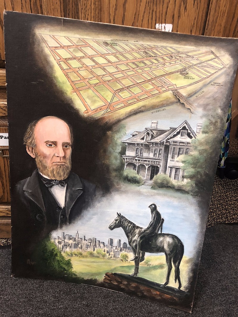 This oil painting was turned in at the Missouri River Regional Library's lost and found after the tornado. (Courtesy of Missouri River Regional Library)
