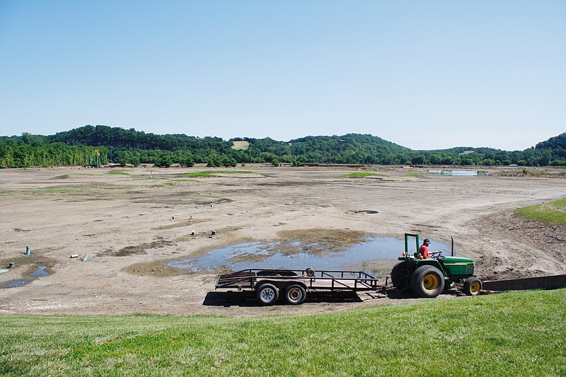 Turkey Creek Golf Course is seen post-flood in southern Callaway County. Owner Danny Baumgartner said the damage to his course was "far worse" than it had ever been.